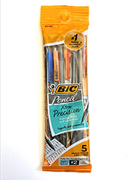 Bic Standard Mechanical Pencil 5Pk, .5Mm Black Barrell