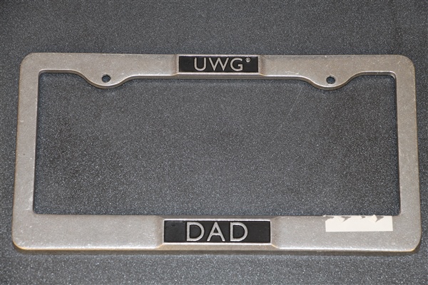 UWG Dad Pewter Car Tag Frame