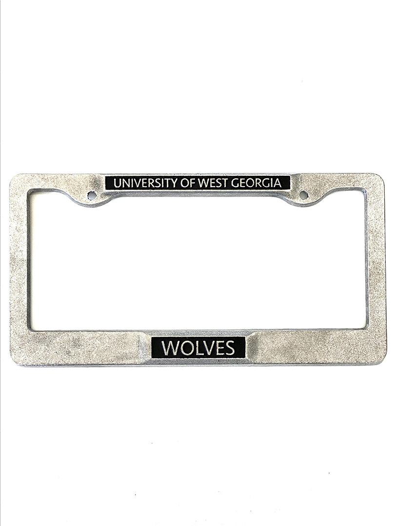 UWG Wolves Pewter Car Tag Frame