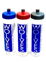 Uni West Ga Wolves Clear Water Bottle