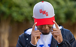 Throwback UWG Baseball Cap Gray/Red