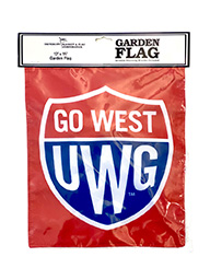Go West Garden Flag-Red Background - 15" X 12"