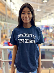 UNIV. WEST GA TEXT ROLLED TEE
